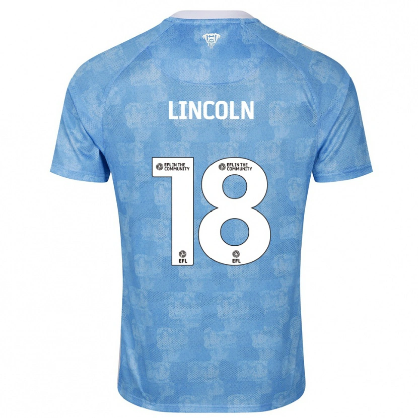 Danxen Hombre Camiseta Khavarni Lincoln #18 Azul Celeste Blanco 1ª Equipación 2025/26 La Camisa México