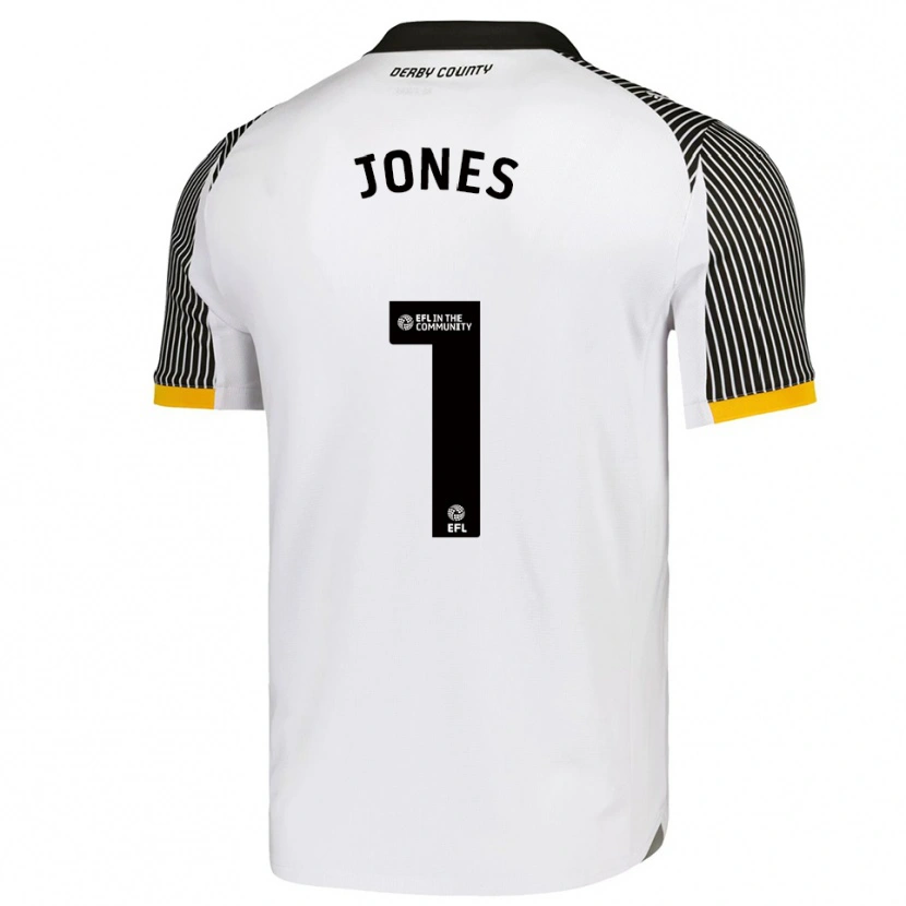 Danxen Hombre Camiseta Lucy Jones #1 Blanco Negro 1ª Equipación 2025/26 La Camisa México