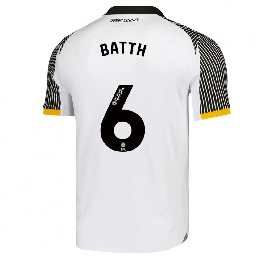 Danxen Hombre Camiseta Danny Batth #6 Blanco Negro 1ª Equipación 2025/26 La Camisa México
