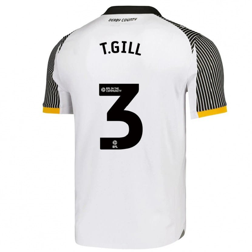 Danxen Hombre Camiseta Tristan Gill #3 Blanco Negro 1ª Equipación 2025/26 La Camisa México