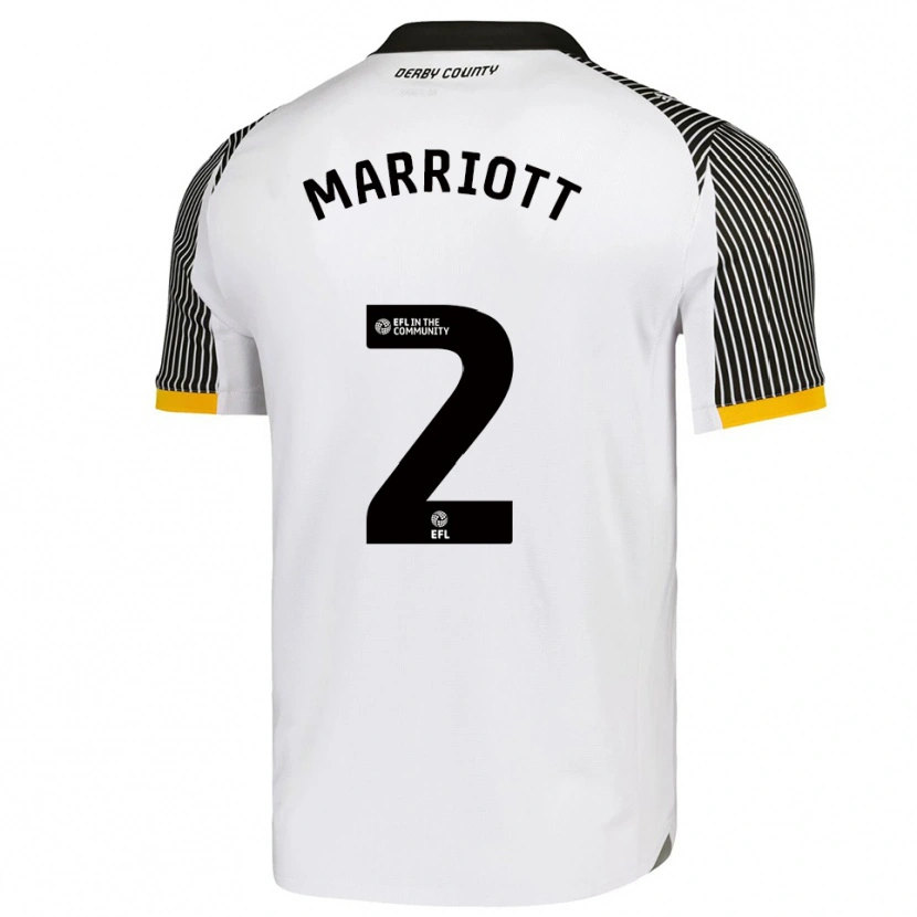 Danxen Hombre Camiseta Tom Marriott #2 Blanco Negro 1ª Equipación 2025/26 La Camisa México