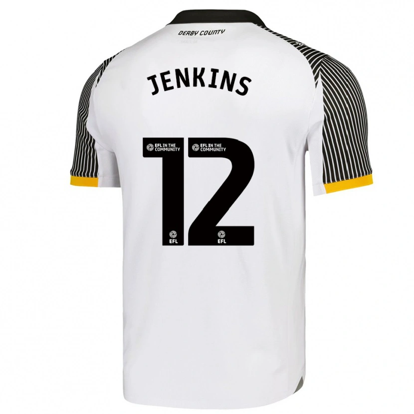 Danxen Hombre Camiseta Camille Jenkins #12 Blanco Negro 1ª Equipación 2025/26 La Camisa México