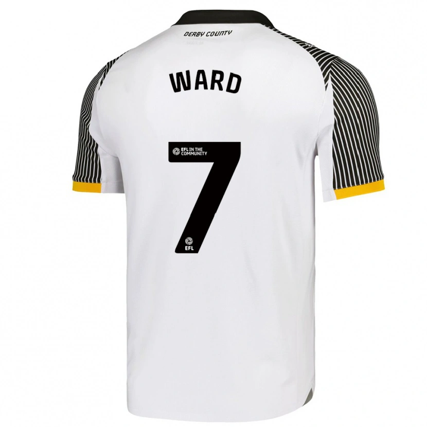 Danxen Hombre Camiseta James Ward #7 Blanco Negro 1ª Equipación 2025/26 La Camisa México