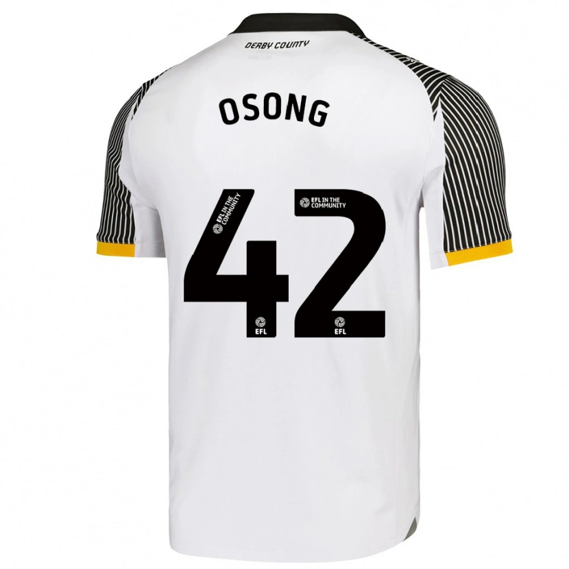Danxen Hombre Camiseta Johnson Osong #42 Blanco Negro 1ª Equipación 2025/26 La Camisa México