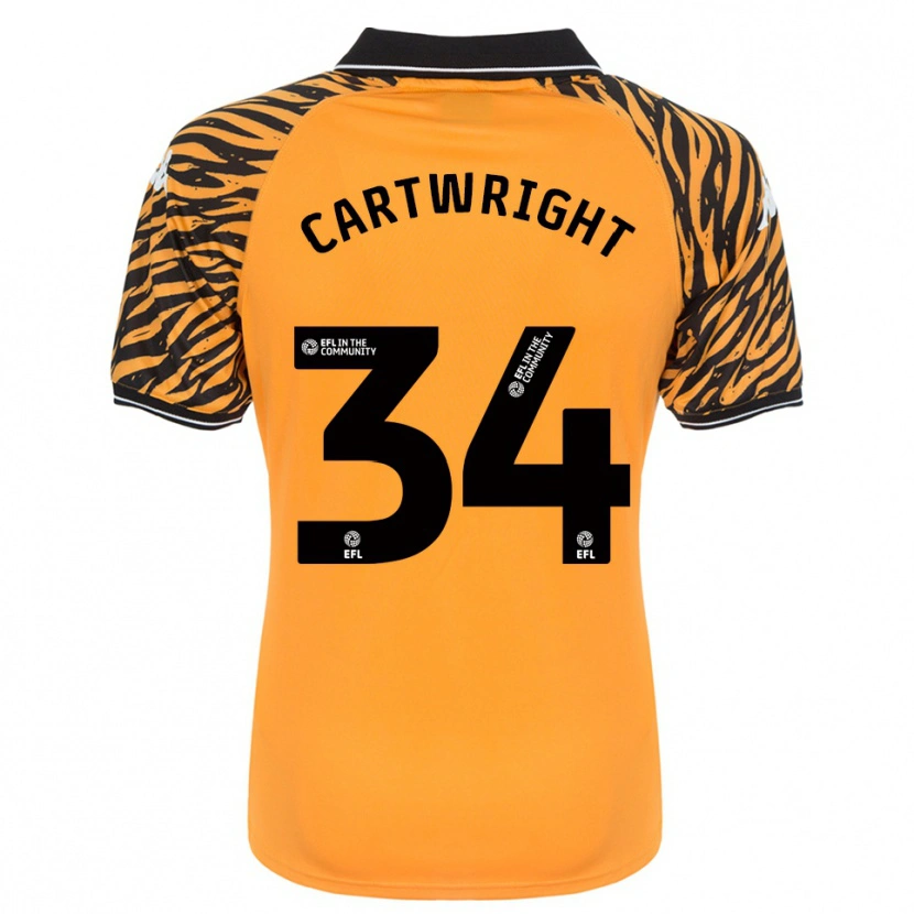 Danxen Hombre Camiseta Harvey Cartwright #34 Naranja Negro 1ª Equipación 2025/26 La Camisa México