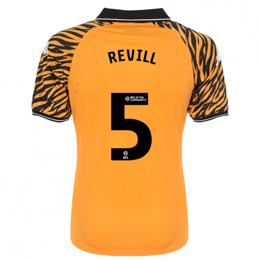 Danxen Hombre Camiseta Harry Revill #5 Naranja Negro 1ª Equipación 2025/26 La Camisa México