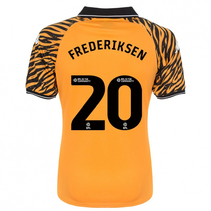 Danxen Hombre Camiseta Abbey Frederiksen #20 Naranja Negro 1ª Equipación 2025/26 La Camisa México