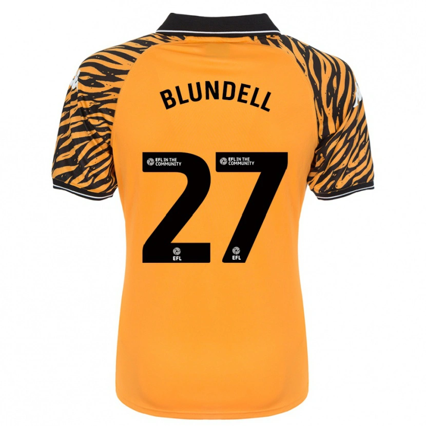 Danxen Hombre Camiseta Maddie Blundell #27 Naranja Negro 1ª Equipación 2025/26 La Camisa México