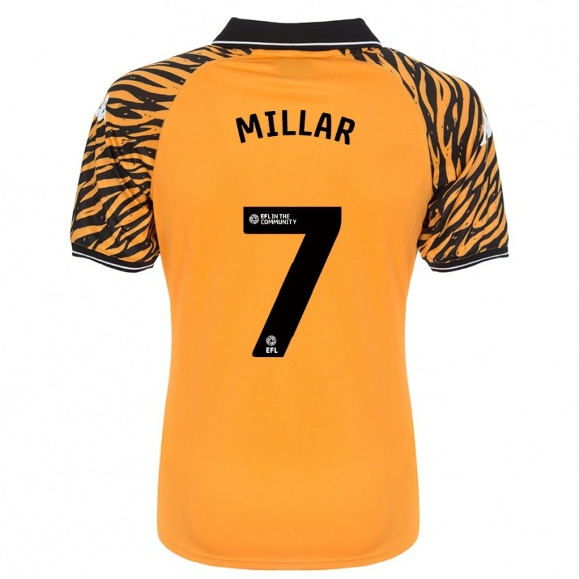 Danxen Hombre Camiseta Liam Millar #7 Naranja Negro 1ª Equipación 2025/26 La Camisa México