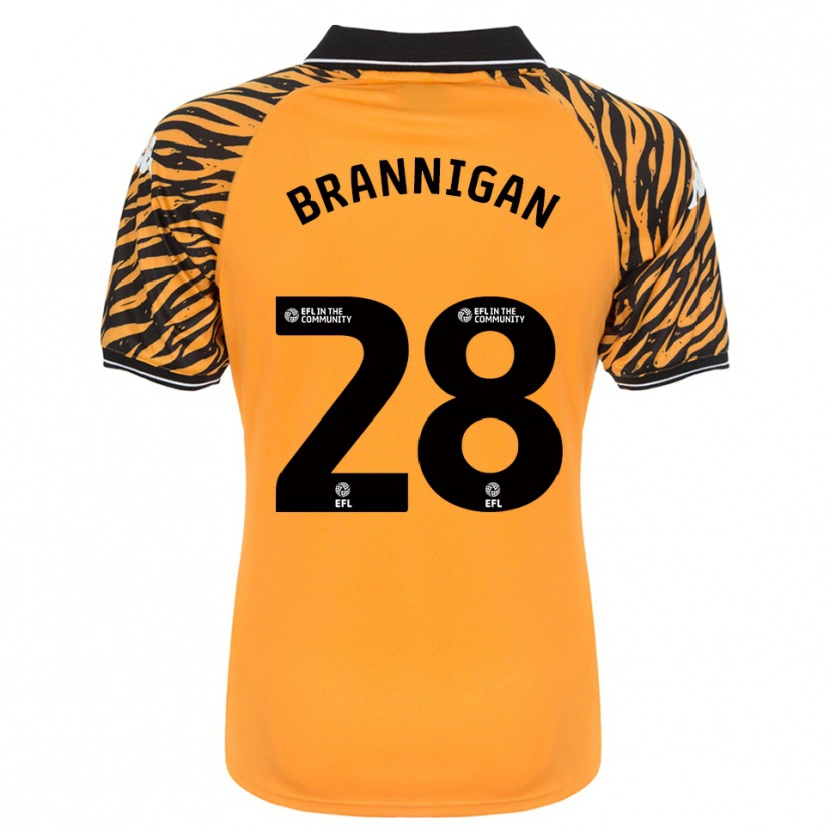 Danxen Hombre Camiseta Aoife Brannigan #28 Naranja Negro 1ª Equipación 2025/26 La Camisa México