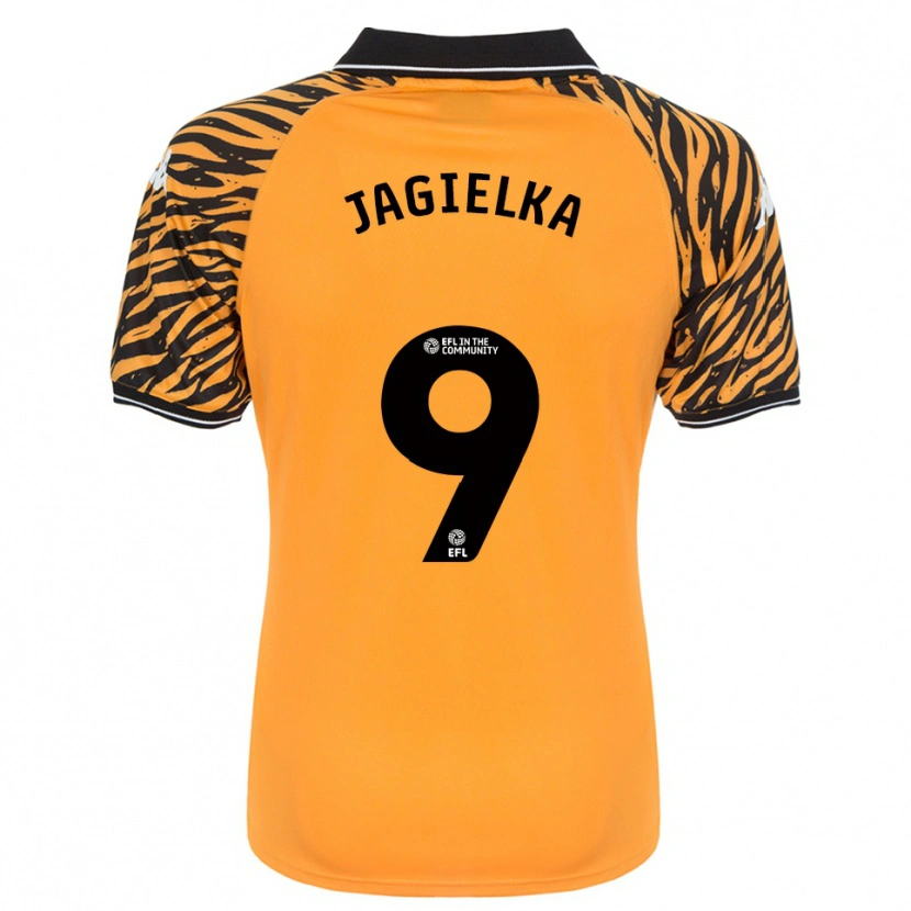 Danxen Hombre Camiseta Zac Jagielka #9 Naranja Negro 1ª Equipación 2025/26 La Camisa México