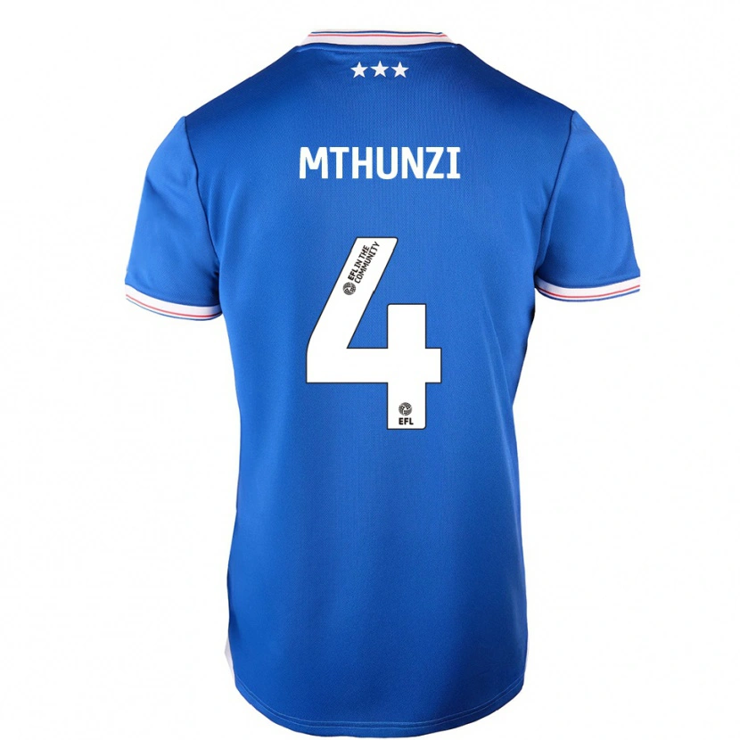 Danxen Hombre Camiseta Corbin Mthunzi #4 Azul Blanco 1ª Equipación 2025/26 La Camisa México
