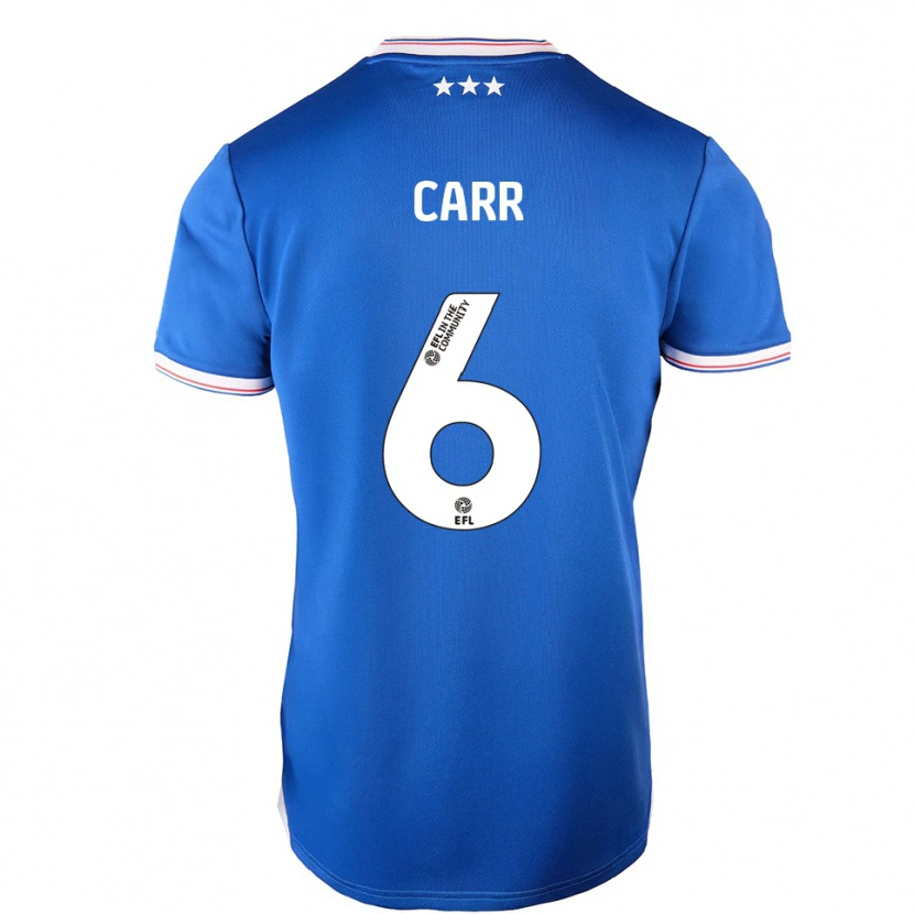 Danxen Hombre Camiseta Ryan Carr #6 Azul Blanco 1ª Equipación 2025/26 La Camisa México