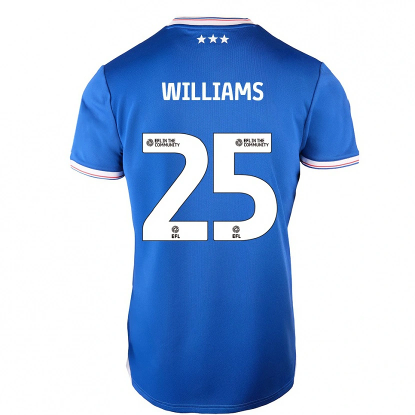 Danxen Hombre Camiseta Erin Williams #25 Azul Blanco 1ª Equipación 2025/26 La Camisa México