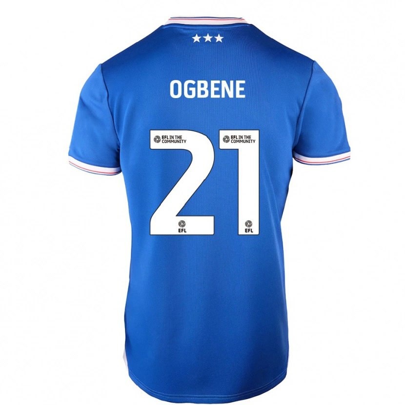 Danxen Hombre Camiseta Chiedozie Ogbene #21 Azul Blanco 1ª Equipación 2025/26 La Camisa México