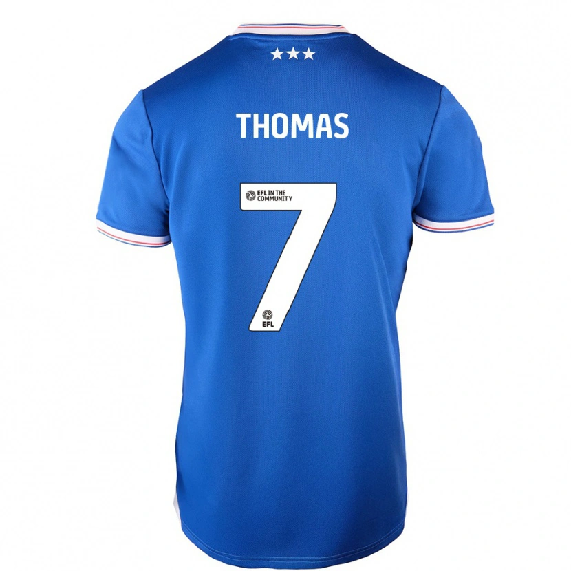 Danxen Hombre Camiseta Natasha Thomas #7 Azul Blanco 1ª Equipación 2025/26 La Camisa México