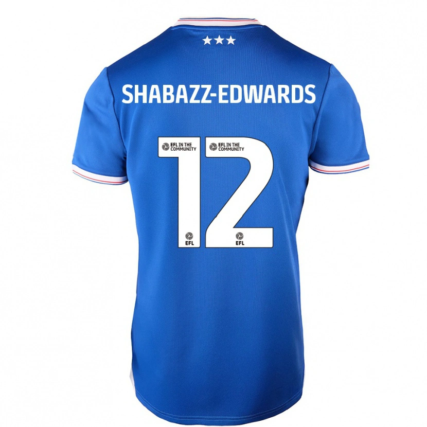 Danxen Hombre Camiseta Walker Shabazz-Edwards #12 Azul Blanco 1ª Equipación 2025/26 La Camisa México