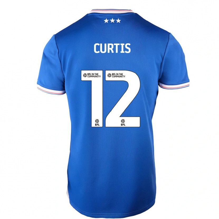 Danxen Hombre Camiseta Henry Curtis #12 Azul Blanco 1ª Equipación 2025/26 La Camisa México