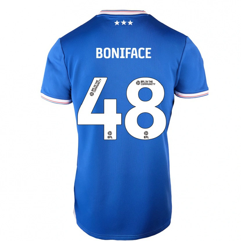 Danxen Hombre Camiseta Somto Boniface #48 Azul Blanco 1ª Equipación 2025/26 La Camisa México
