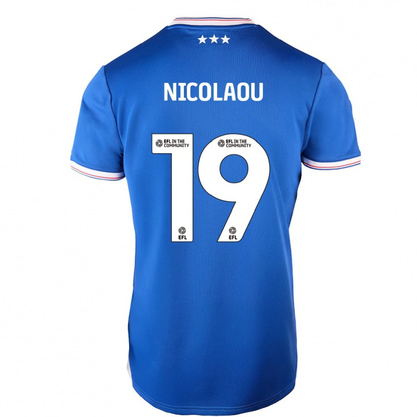 Danxen Hombre Camiseta Shakil Nicolaou #19 Azul Blanco 1ª Equipación 2025/26 La Camisa México