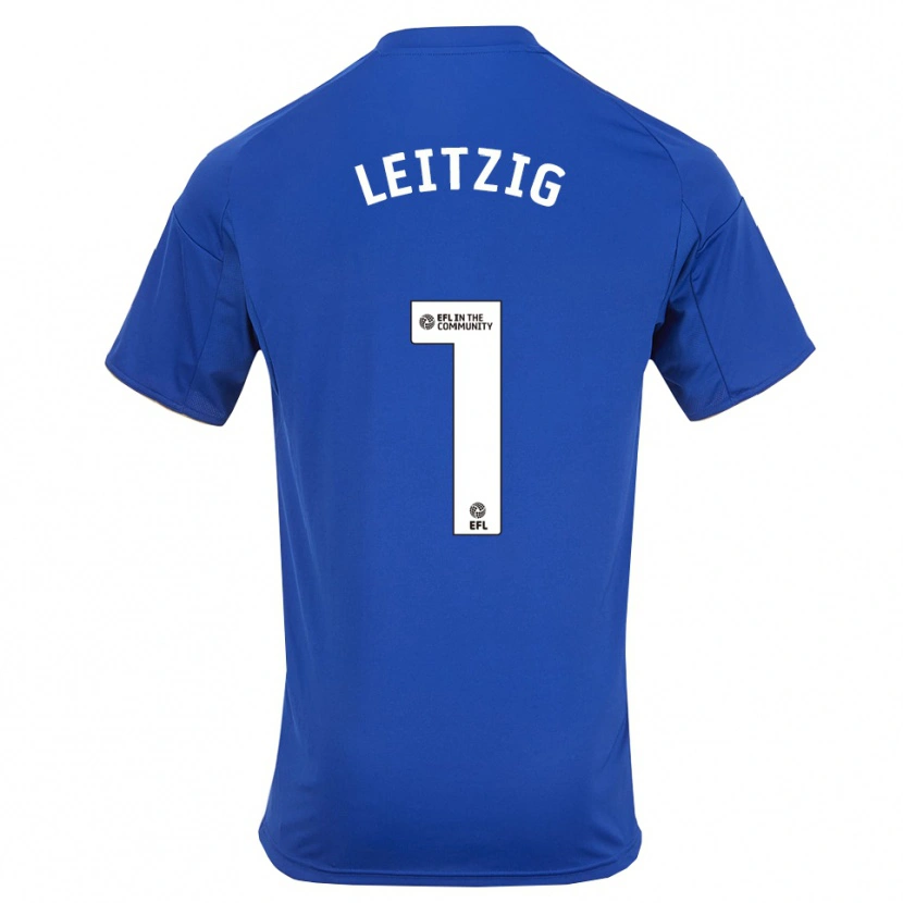 Danxen Hombre Camiseta Janina Leitzig #1 Azul Oro 1ª Equipación 2025/26 La Camisa México