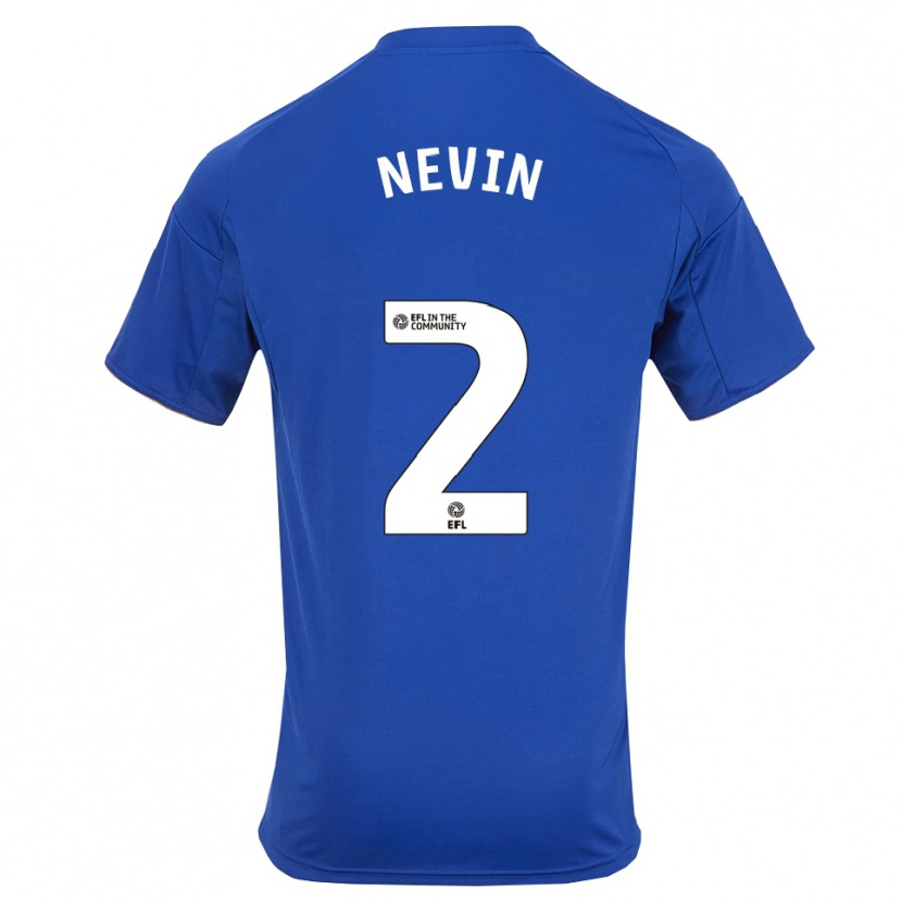 Danxen Hombre Camiseta Courtney Nevin #2 Azul Oro 1ª Equipación 2025/26 La Camisa México