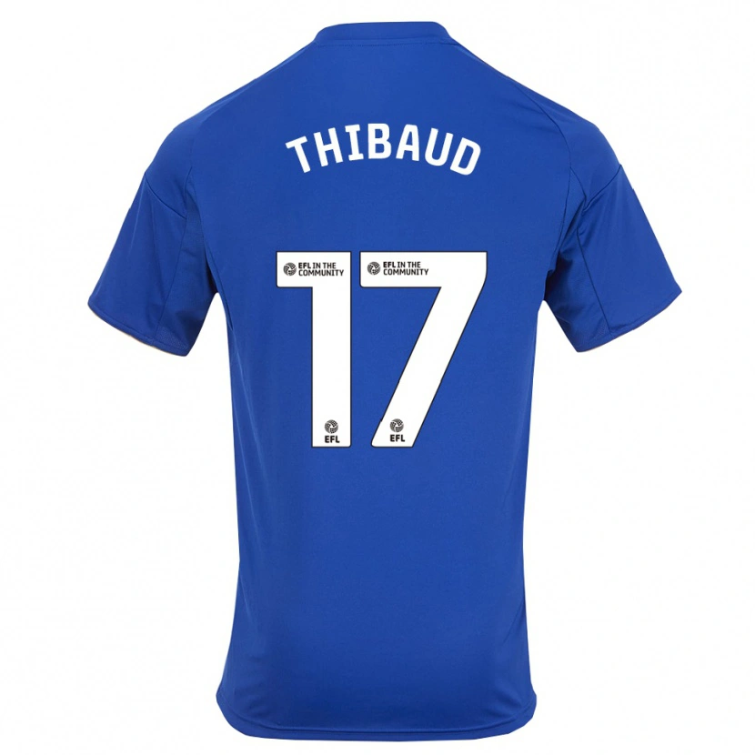Danxen Hombre Camiseta Julie Thibaud #17 Azul Oro 1ª Equipación 2025/26 La Camisa México