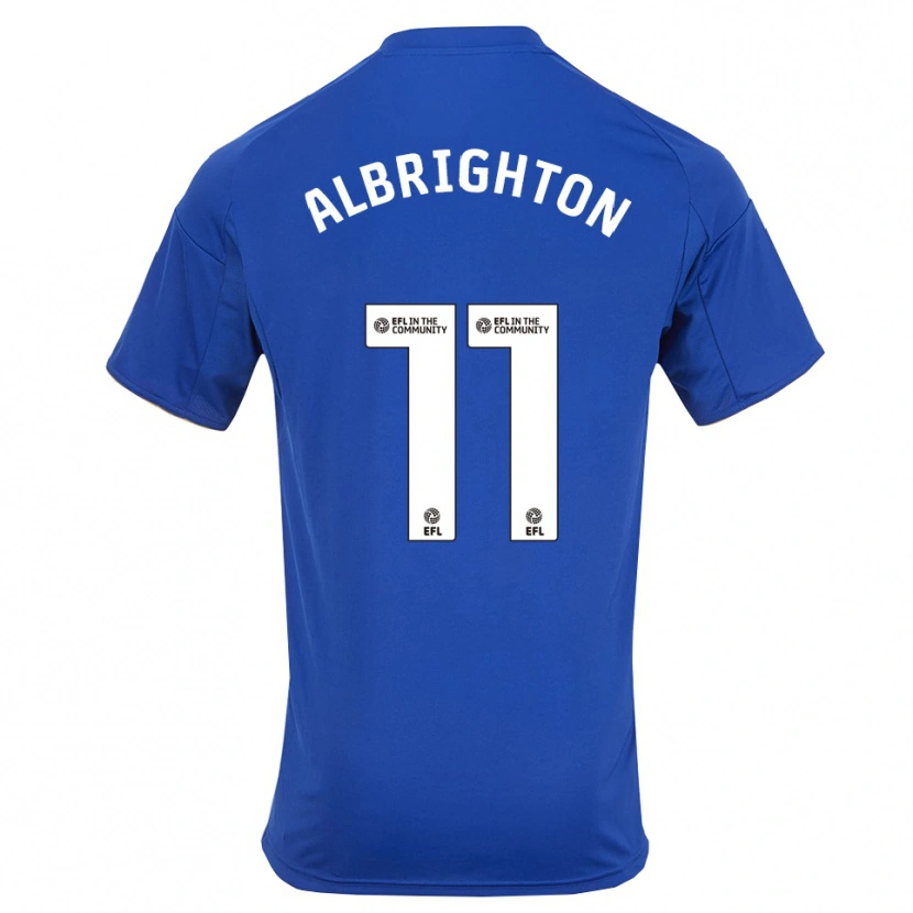 Danxen Hombre Camiseta Marc Albrighton #11 Azul Oro 1ª Equipación 2025/26 La Camisa México