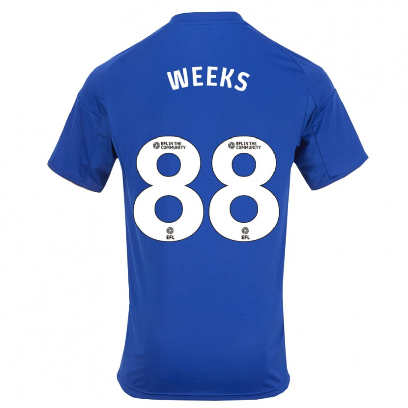 Danxen Hombre Camiseta Tyler Weeks #88 Azul Oro 1ª Equipación 2025/26 La Camisa México
