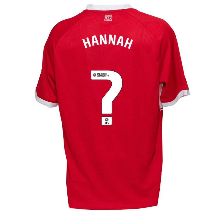Danxen Hombre Camiseta Jack Hannah #0 Rojo Blanco 1ª Equipación 2025/26 La Camisa México