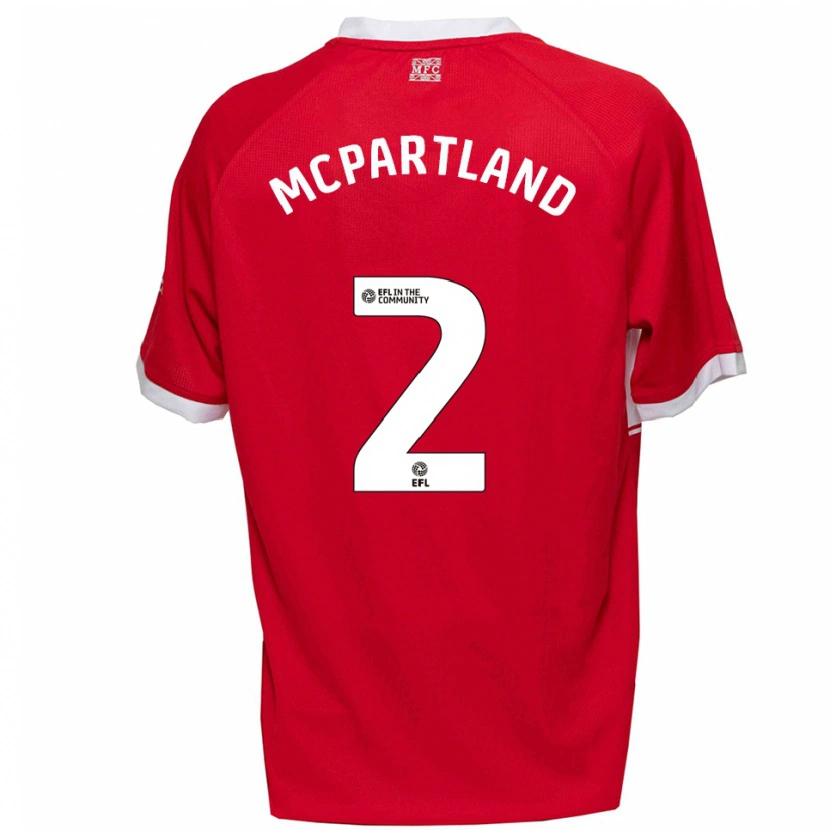 Danxen Hombre Camiseta Will Mcpartland #2 Rojo Blanco 1ª Equipación 2025/26 La Camisa México