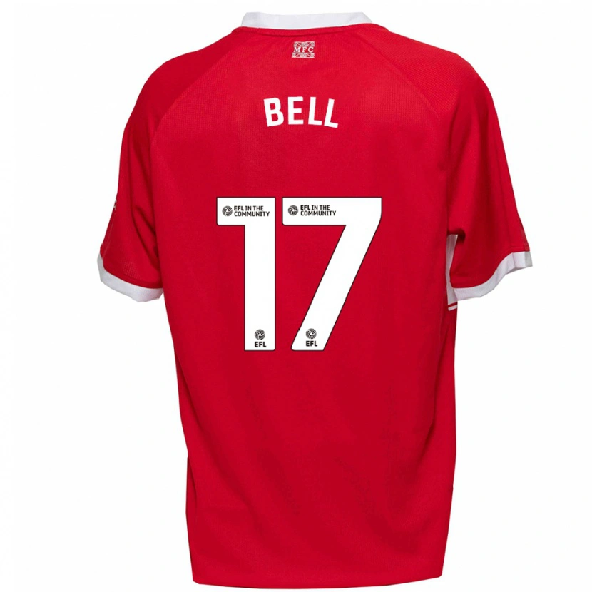 Danxen Hombre Camiseta Millie Bell #17 Rojo Blanco 1ª Equipación 2025/26 La Camisa México