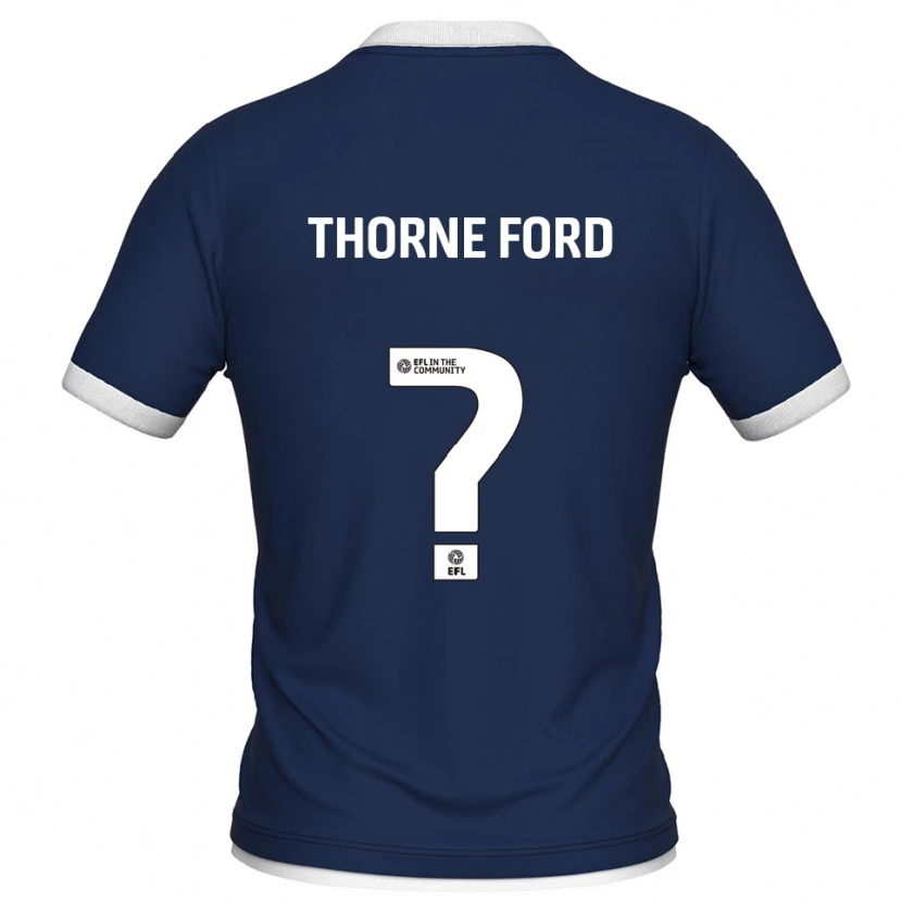 Danxen Hombre Camiseta Evie Thorne Ford #0 Azul Marino Blanco 1ª Equipación 2025/26 La Camisa México