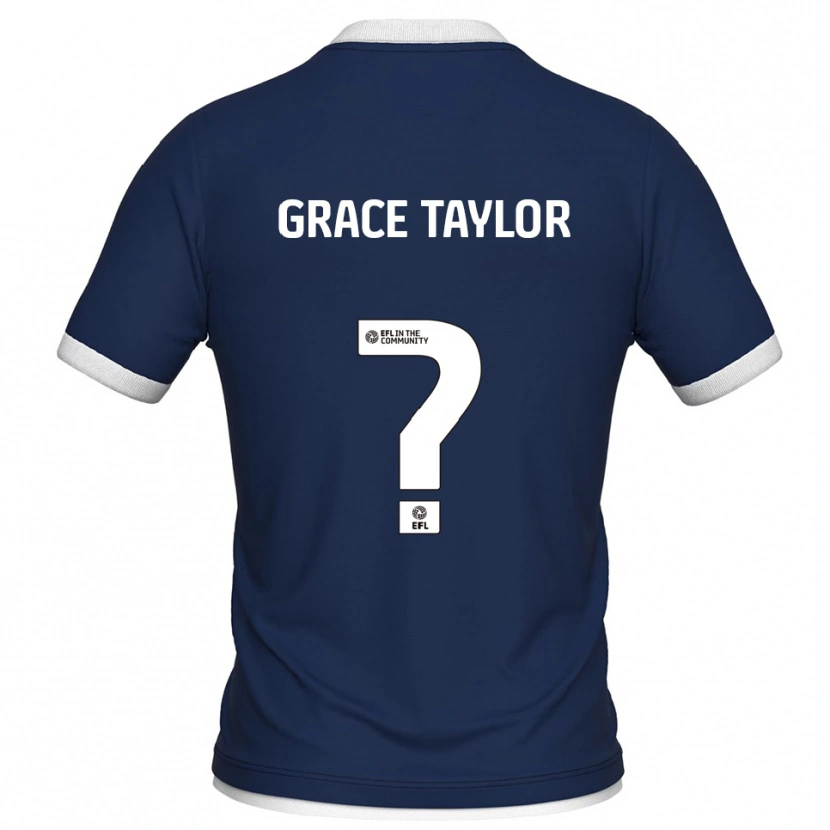 Danxen Hombre Camiseta Grace Taylor #0 Azul Marino Blanco 1ª Equipación 2025/26 La Camisa México