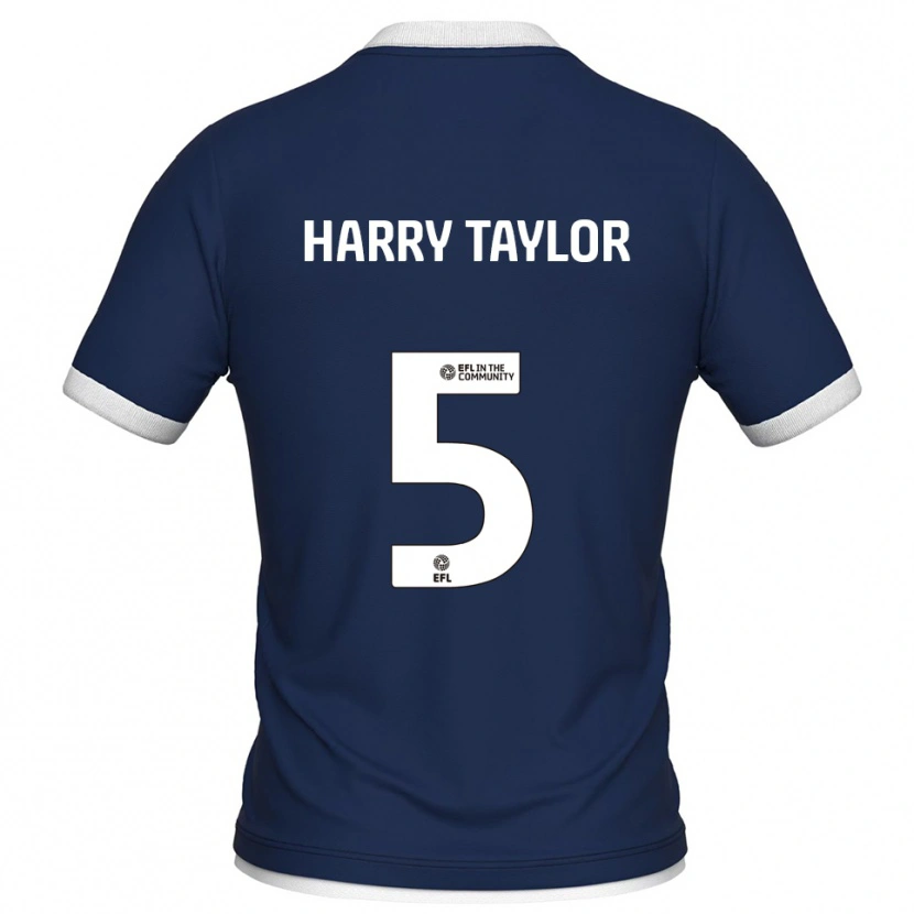 Danxen Hombre Camiseta Harry Taylor #5 Azul Marino Blanco 1ª Equipación 2025/26 La Camisa México