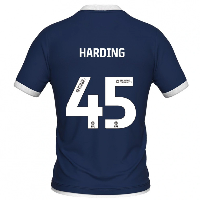 Danxen Hombre Camiseta Wes Harding #45 Azul Marino Blanco 1ª Equipación 2025/26 La Camisa México