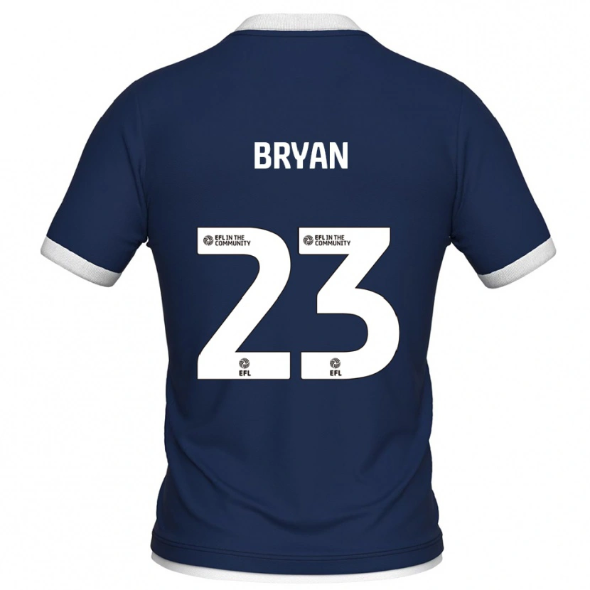 Danxen Hombre Camiseta Joe Bryan #23 Azul Marino Blanco 1ª Equipación 2025/26 La Camisa México
