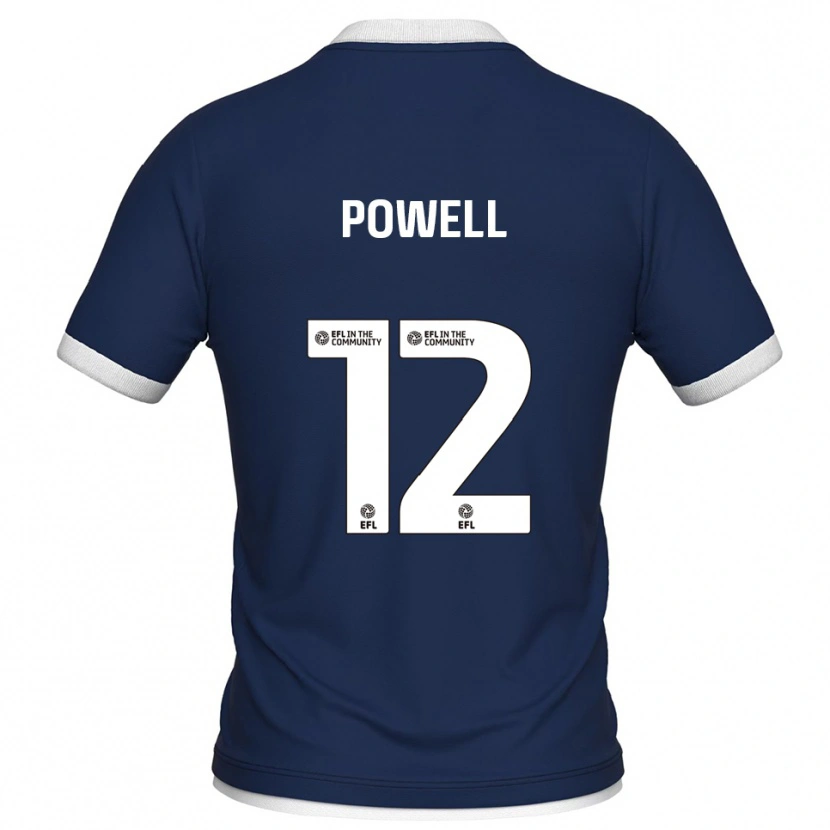 Danxen Hombre Camiseta Beth Powell #12 Azul Marino Blanco 1ª Equipación 2025/26 La Camisa México