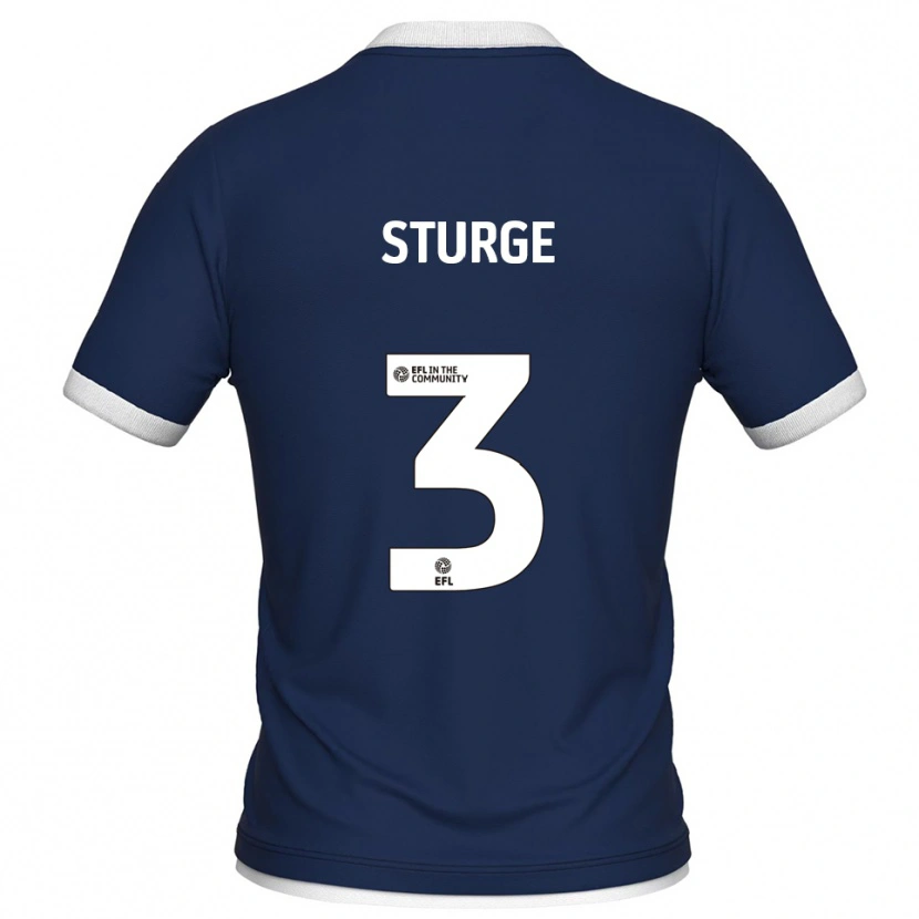 Danxen Hombre Camiseta Zak Sturge #3 Azul Marino Blanco 1ª Equipación 2025/26 La Camisa México