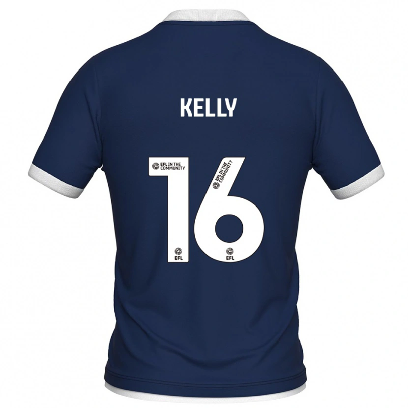 Danxen Hombre Camiseta Daniel Kelly #16 Azul Marino Blanco 1ª Equipación 2025/26 La Camisa México