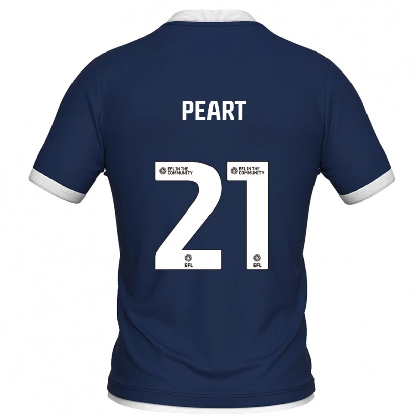 Danxen Hombre Camiseta Kalani Peart #21 Azul Marino Blanco 1ª Equipación 2025/26 La Camisa México