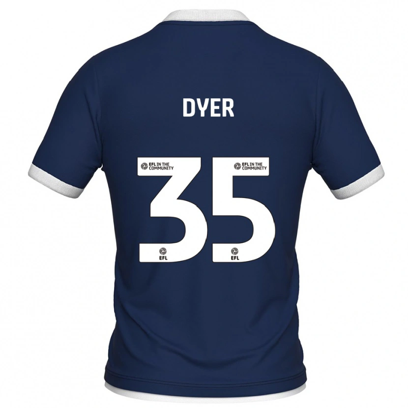 Danxen Hombre Camiseta Jet Dyer #35 Azul Marino Blanco 1ª Equipación 2025/26 La Camisa México