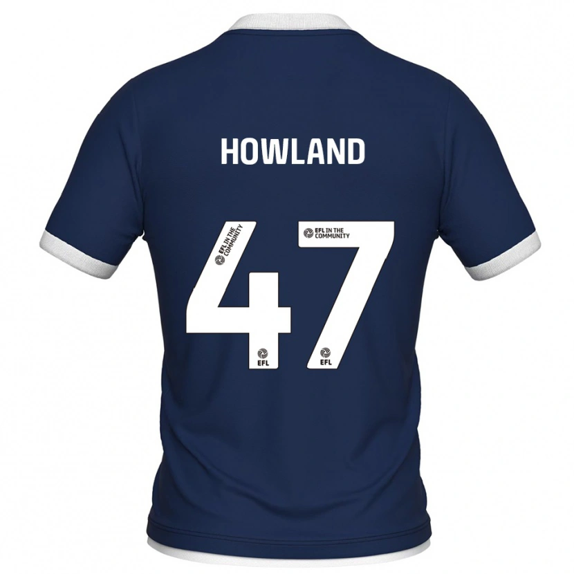 Danxen Hombre Camiseta Jack Howland #47 Azul Marino Blanco 1ª Equipación 2025/26 La Camisa México