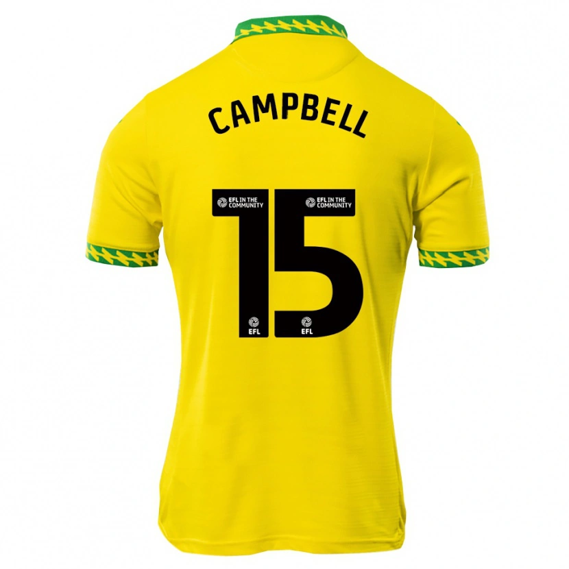 Danxen Hombre Camiseta Brandon Campbell #15 Blanco Verde 1ª Equipación 2025/26 La Camisa México