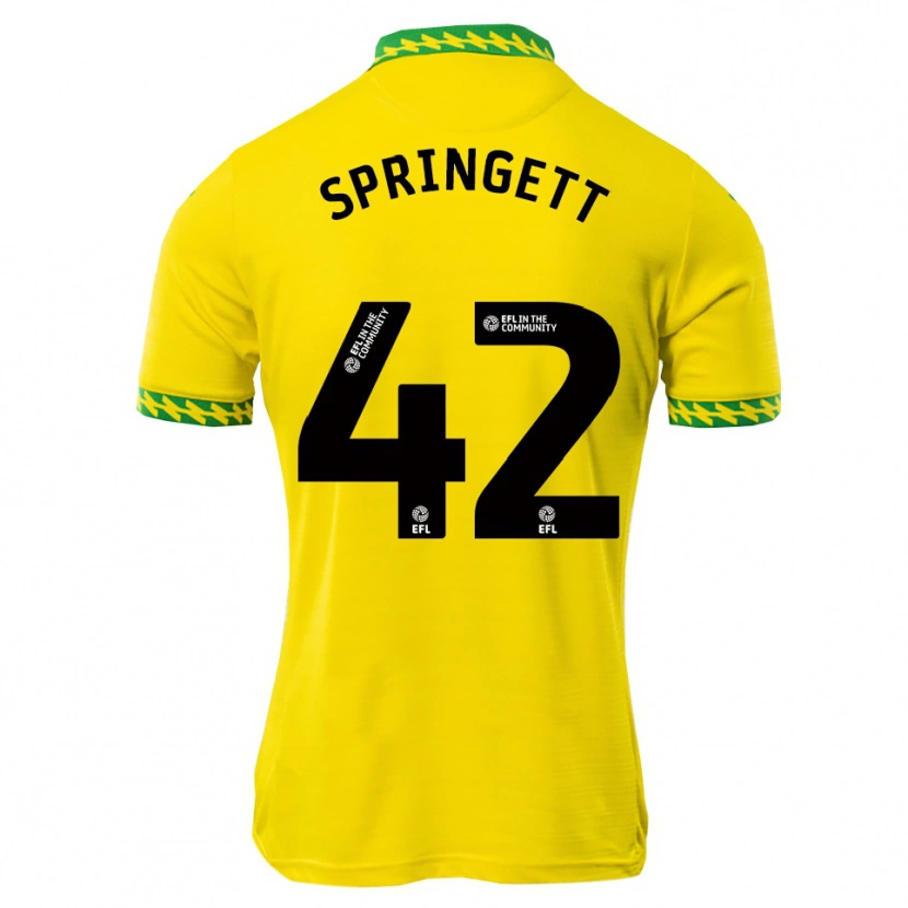Danxen Hombre Camiseta Tony Springett #42 Blanco Verde 1ª Equipación 2025/26 La Camisa México