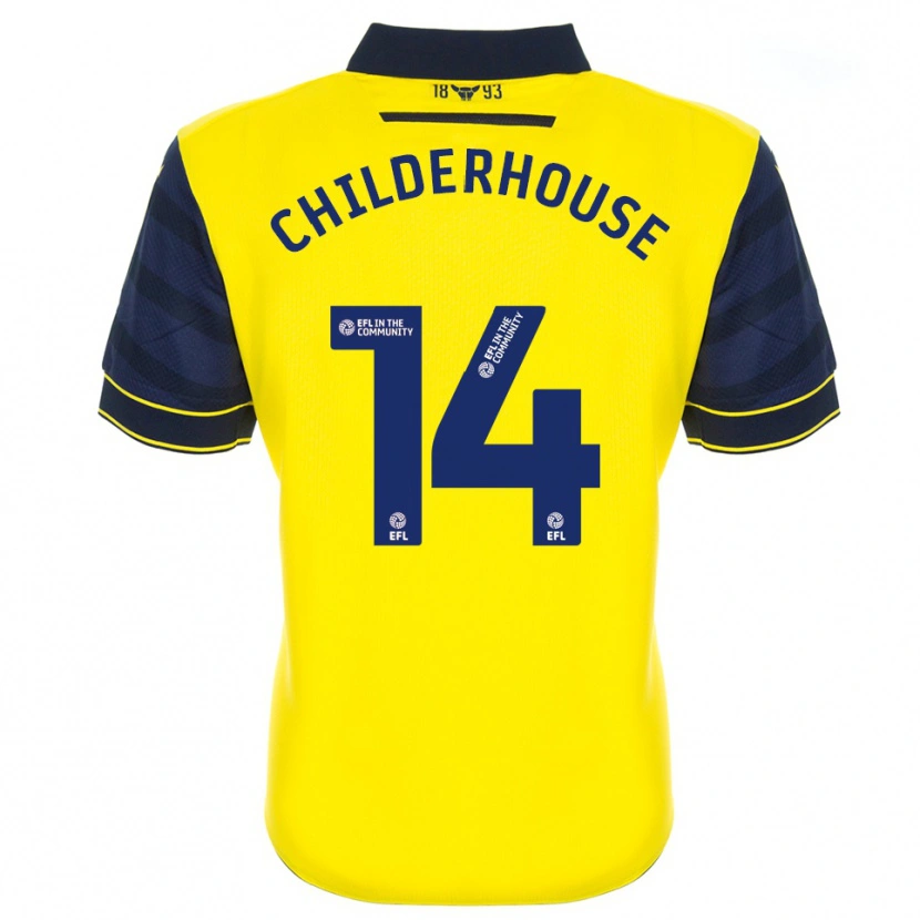 Danxen Hombre Camiseta Molly Childerhouse #14 Amarillo Azul Marino 1ª Equipación 2025/26 La Camisa México