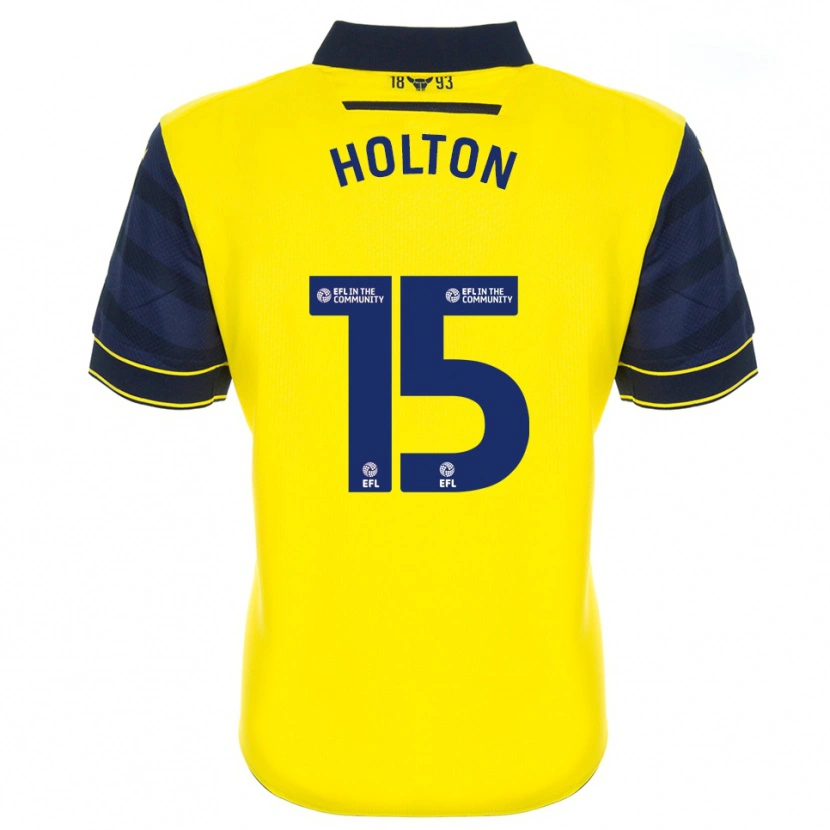 Danxen Hombre Camiseta Josh Holton #15 Amarillo Azul Marino 1ª Equipación 2025/26 La Camisa México
