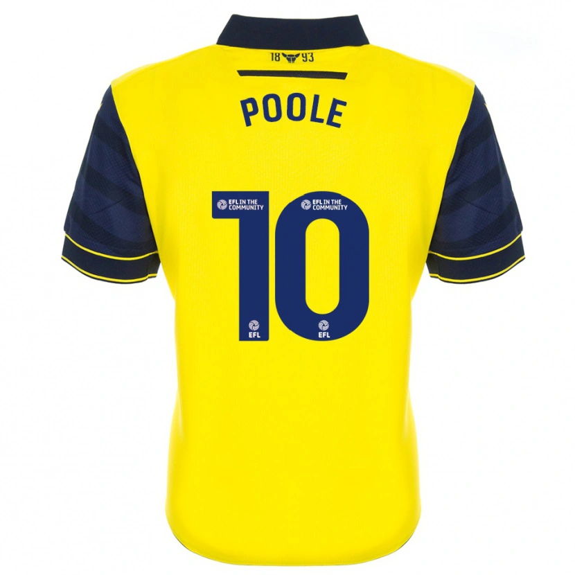 Danxen Hombre Camiseta Pheobie Poole #10 Amarillo Azul Marino 1ª Equipación 2025/26 La Camisa México