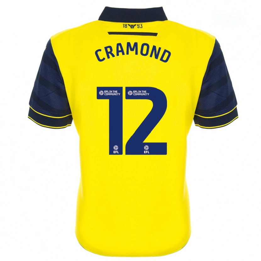 Danxen Hombre Camiseta Charlie Cramond #12 Amarillo Azul Marino 1ª Equipación 2025/26 La Camisa México