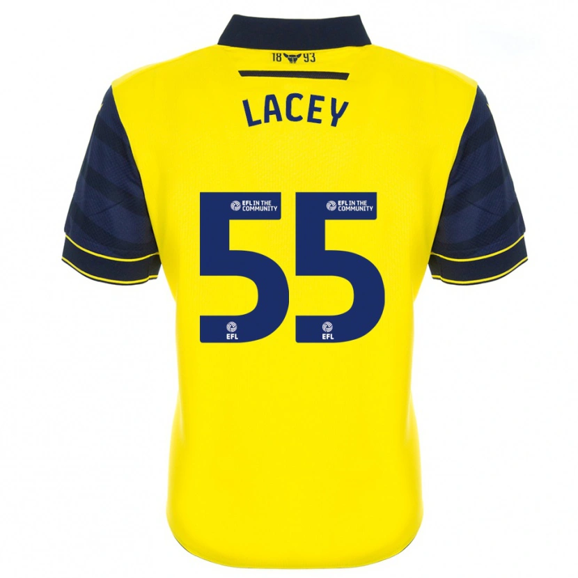 Danxen Hombre Camiseta Aaron Lacey #55 Amarillo Azul Marino 1ª Equipación 2025/26 La Camisa México